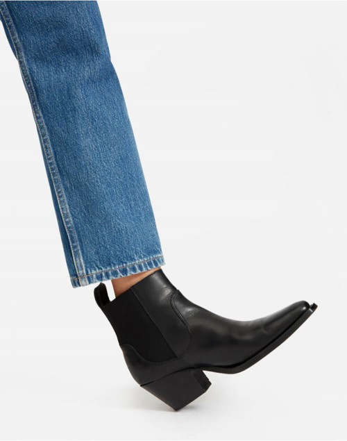 Faux Leather Lace Up Ankle